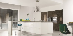 mereway kitchens futura gloss bronze and gloss white