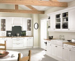 traditional kitchen, mereway kitchens, boston white