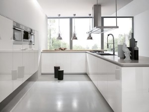 white gloss kitchens