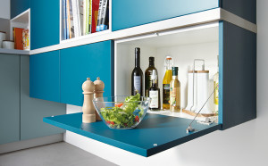 schuller kitchens, blue cabinets